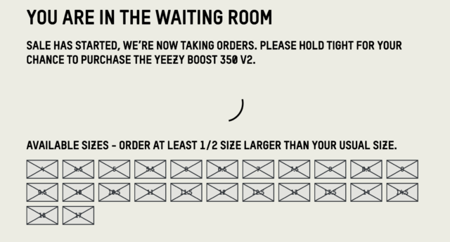 adidas yeezy waiting room time