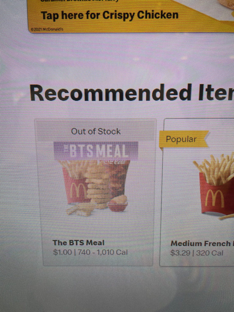 BTS x McD Collab Meal Is Out of Stock - Pulpconnection